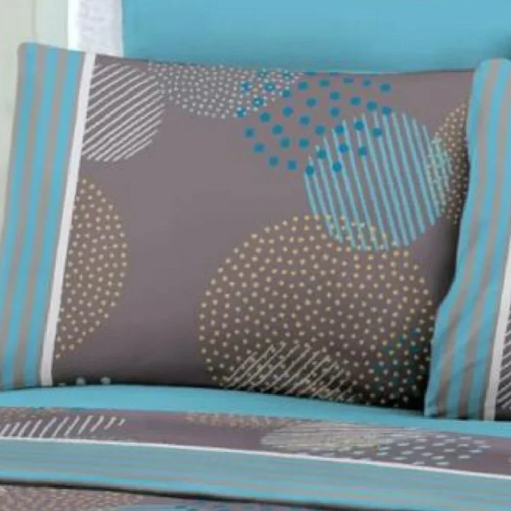 Royal Bamboo Duvet Cover Set 6 pc blue and purple print